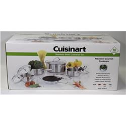 CUISINART STAINLESS STEEL COOKWARE SET 10 PCS