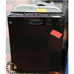 GE BLACK DISHWASHER WITH FRONT CONTROLS,