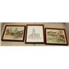 Image 1 : LOT OF 3 FRAMED VINTAGE BUILDING PICTURES