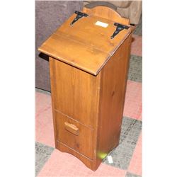 DARK PINE POTATO BIN, 14"X14"X36"