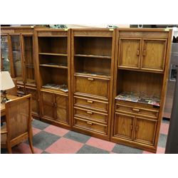 OAK 3 PC WALL UNIT,