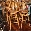 Image 1 : LOTOF 6 ARROWBACK SWIVEL BAR STOOLS.