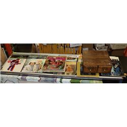 LARGE LOT OF ASSORTED RECORDS SOLD WITH OAK FILER