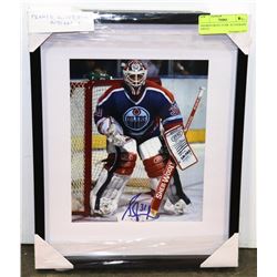 FRAMED GRANT FUHR  AUTOGRAPH PHOTO.