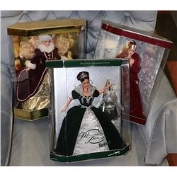 ESTATE LOT OF 3 COLLECTIBLE BARBIES - ON CHOICE