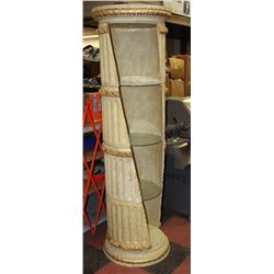 GREEK DISPLAY CABINET WITH TOPLIGHT 80" TALL
