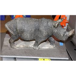 HEAVY METAL RHINOCEROS ORNAMENT WITH RECEIPT