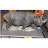Image 1 : HEAVY METAL RHINOCEROS ORNAMENT WITH RECEIPT