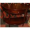 Image 1 : HALF MOON SIDETABLE WITH DRAWER, 39.5"X18"X31"