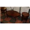 Image 1 : WOOD 3 PC COFFEE TABLE SET WITH DRAWERS