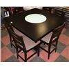 Image 1 : NEW COUNTER HEIGHT TABLE WITH GLASS LAZY SUSAN &