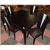 Image 1 : NEW DARK WOOD DINING TABLE WITH LEAF AND 4 NEW
