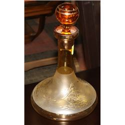 GOLD TRIMMED SAILING SHIP DESIGN DECANTER