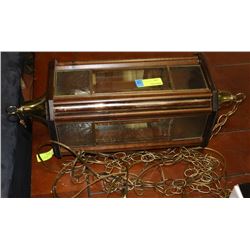 VINTAGE WOOD HANGING LAMP