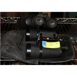 TWO PAIRS OF BINOCULARS.