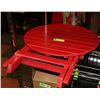 Image 1 : 18" RED FOLDING TABLE.