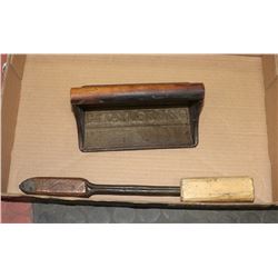 VINTAGE TAYLOR & G CAST IRON BACON PRESS AND