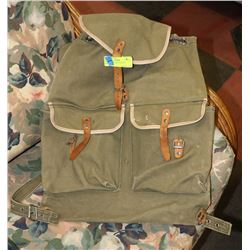 VINTAGE CANVAS/LEATHER BACKPACK