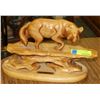 Image 1 : WOLF WOOD CARVED ORNAMENT