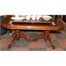 ESTATE WOOD KITCHEN TABLE (46"X67"X29.5") WITH TWO