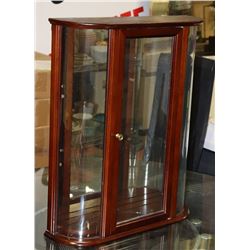 CURIO CABINET, BOMBAY CHERRY WALL CABINET 25"X20"