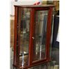 Image 1 : CURIO CABINET, BOMBAY CHERRY WALL CABINET 25"X20"