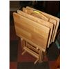 Image 1 : SET OF 4 TV TRAYS WITH STAND