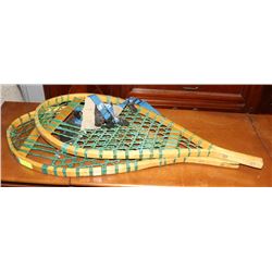 PAIR OF VINTAGE WOODEN SNOWSHOES
