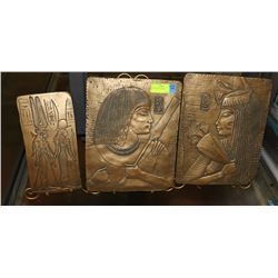 SET OF 3 EGYPTIAN ART