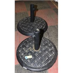 LOT OF 2 UMBRELLA STANDS ON CHOICE