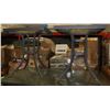 Image 1 : PAIR OF SMALL METAL AND GLASS PATIO TABLES