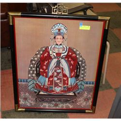 FRAMED JAPANESE FEMALE PRINT.