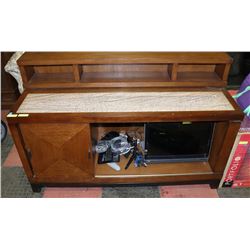 STONE TOP WOOD SIDEBOARD 62"X41"X23.5"H