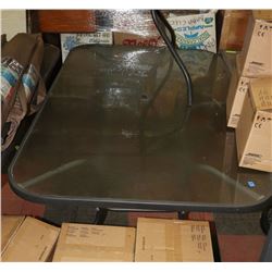 METAL AND GLASS PATIO TABLE