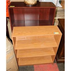 LOT OF 2 ASSORTED BOOKSHELVES