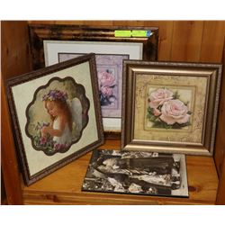 GROUP OF 4 DECORATIVE WALL HANGINGS