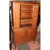 Image 1 : VINTAGE WOOD DISPLAY CABINET, 34.9"X15.5"X65"