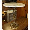 Image 1 : BRASS AND GRANITE END TABLE, 15"X17.5".