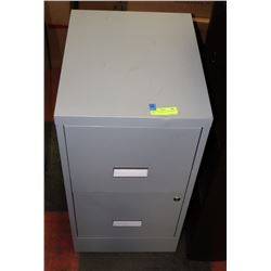 SMALL 2 DRAWER FILING CABINET / GREY