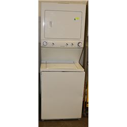 FRIGIDAIRE STACKING WASHER AND DRYER.