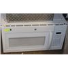 Image 1 : WHITE GE OVER THE RANGE MICROWAVE.