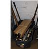 Image 1 : TOTE OF AXES, SNIPS, VISE, HITCHES AND MORE