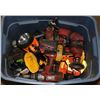 Image 1 : LARGE BLUE BIN OF ASSORTED POWER TOOLS AND MORE
