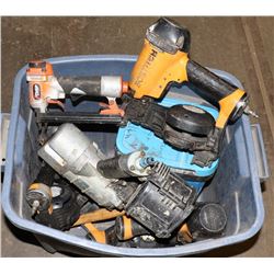 BIN OF ASSORTED AIR TOOLS