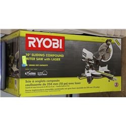 RYOBI 10" SLIDING COMPOUND MITRE SAW. TOOLS