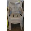 Image 1 : SET OF 4 PLASTIC STACKING PATIO CHAIRS