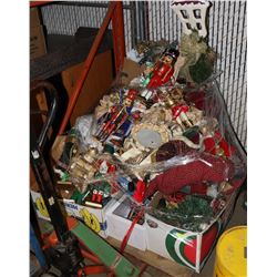 PALLET OF ASSORTED CHRISTMAS ORNAMENTS