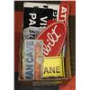 Image 1 : BOX OF INDUSTRIAL "MAN CAVE" METAL SIGNS