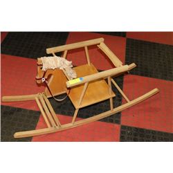 WOOD ROCKING HORSE