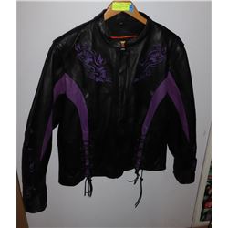 ONE STOP BIKER SHOP LADIES LEATHER JACKET